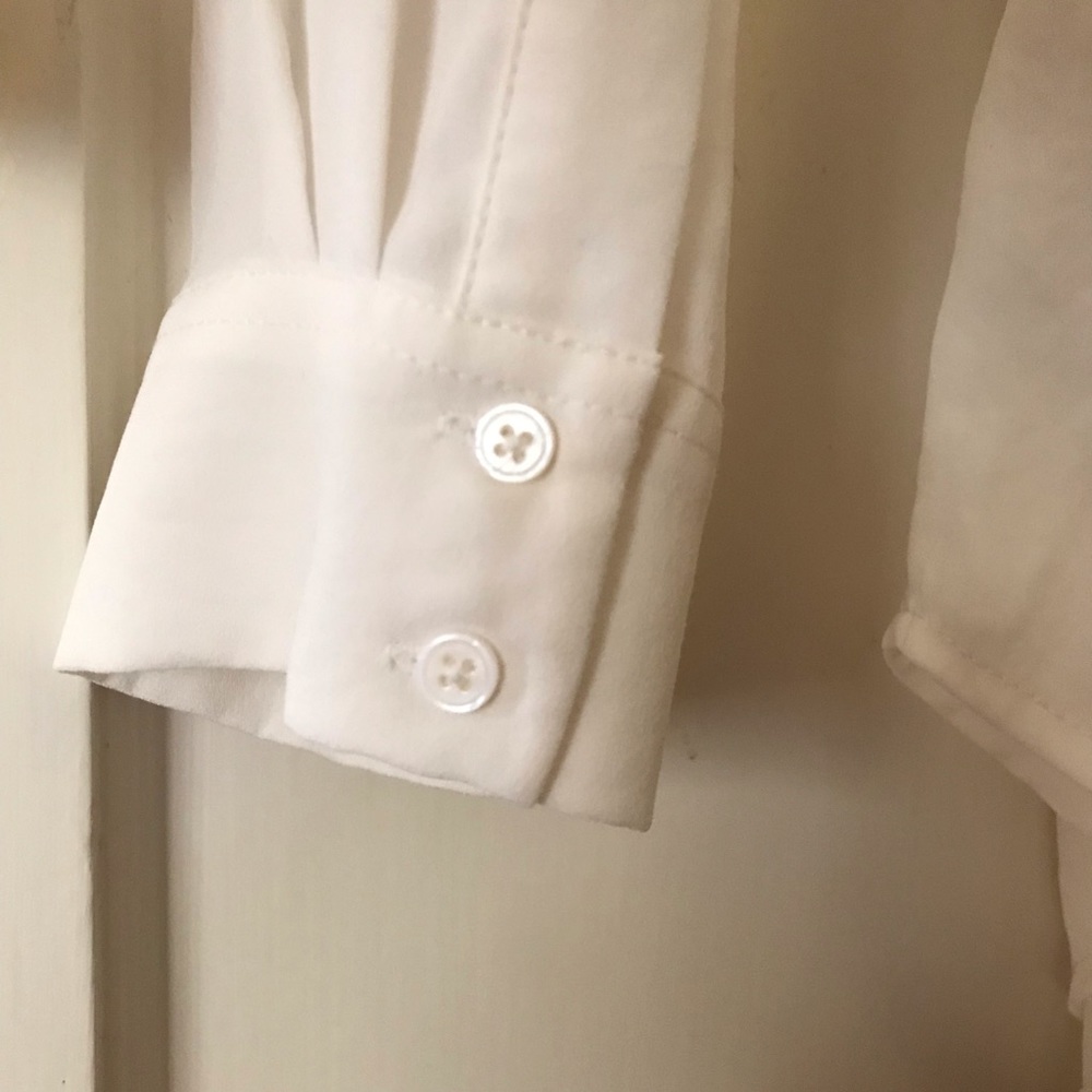 Anthropologie Mauve Colorblock Button Blouse - image 5